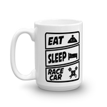 Eat Sleep RaceCar Mug