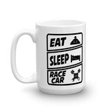 Eat Sleep RaceCar Mug